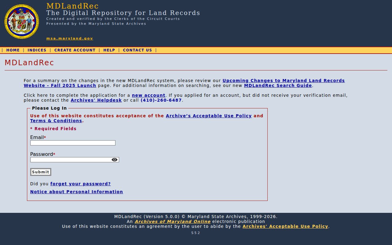Clarksburg people search access to MDLandRec